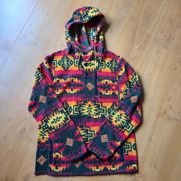 Southwest Pattern Fleece Hooded Sweater - Picture 6 of 15